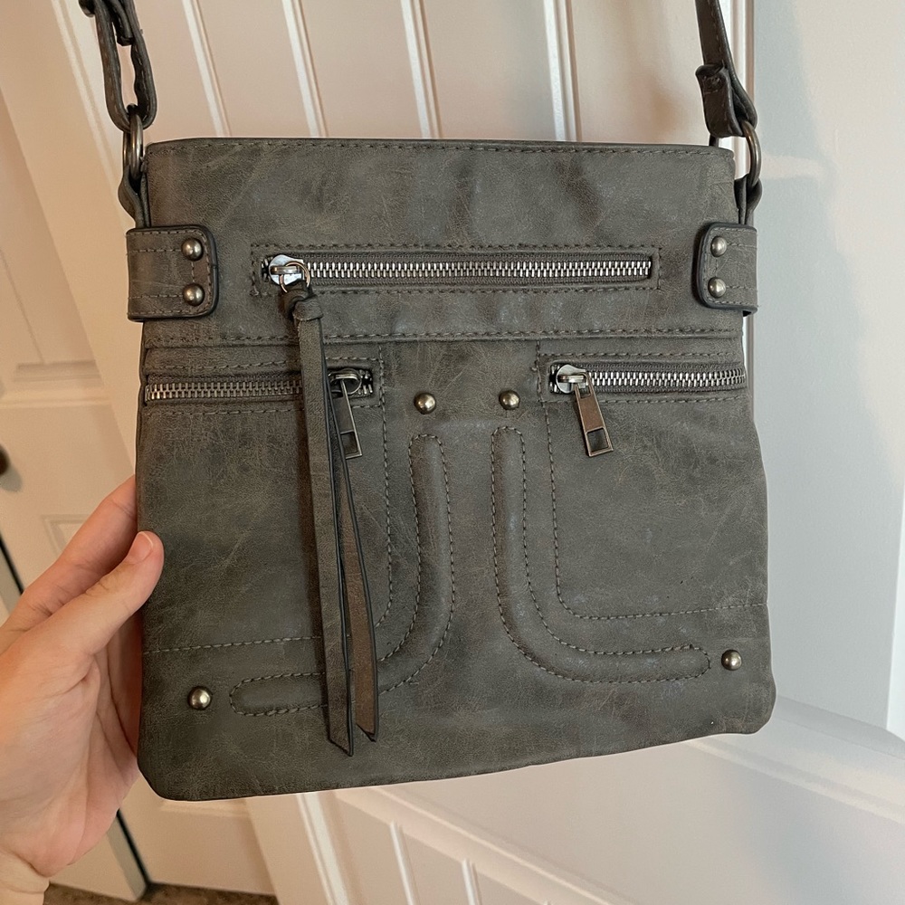 Dark Gray Crossbody Purse Gem